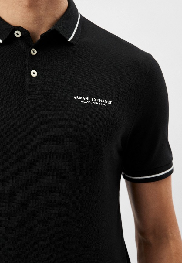 Поло Armani Exchange, цвет: черный, RTLACI898601 — купить в интернет ...