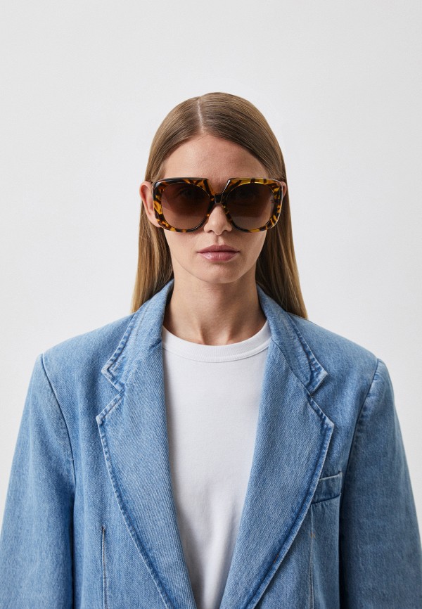 Очки солнцезащитные Max Mara MM 0047 53F, цвет: коричневый ...