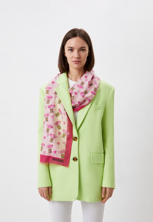 Шарф Moschino, цвет: розовый, RTLACJ306301 — купить в интернет-магазине ...