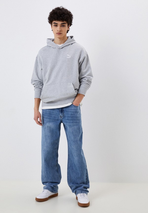 PUMA Худи - Classics Relaxed Hoodie TR Light Gray He - фото 2