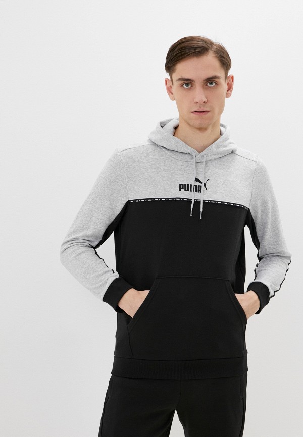 PUMA Худи - ESS BLOCK x TAPE Hoodie TR Light Gray He - фото 1