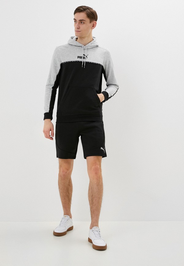 PUMA Худи - ESS BLOCK x TAPE Hoodie TR Light Gray He - фото 2