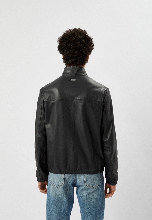 Куртка кожаная Emporio Armani, цвет: синий, RTLACJ624501 — купить в ...