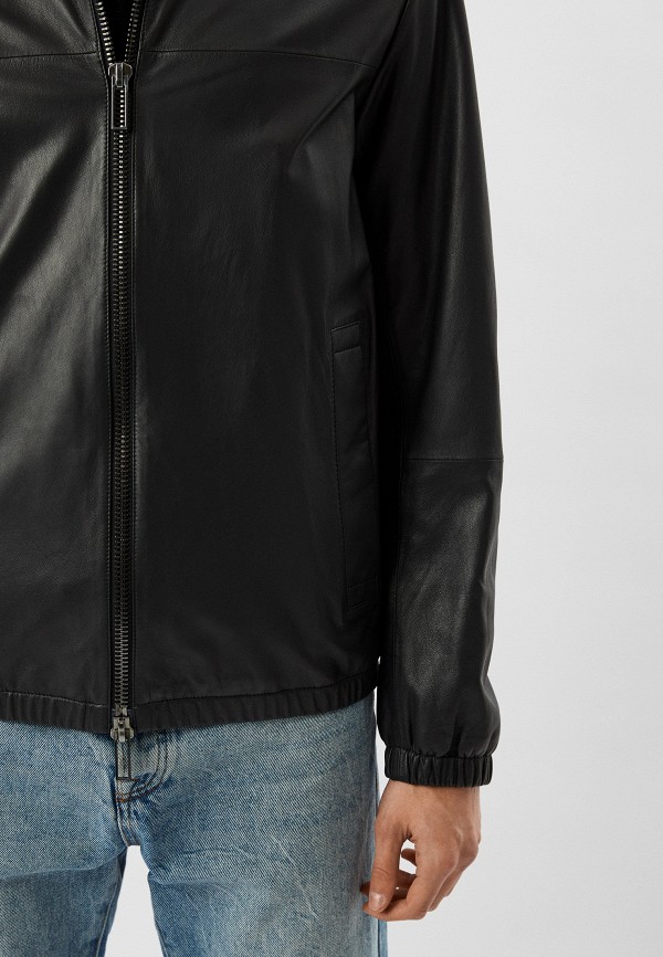Куртка кожаная Emporio Armani, цвет: синий, RTLACJ624501 — купить в ...