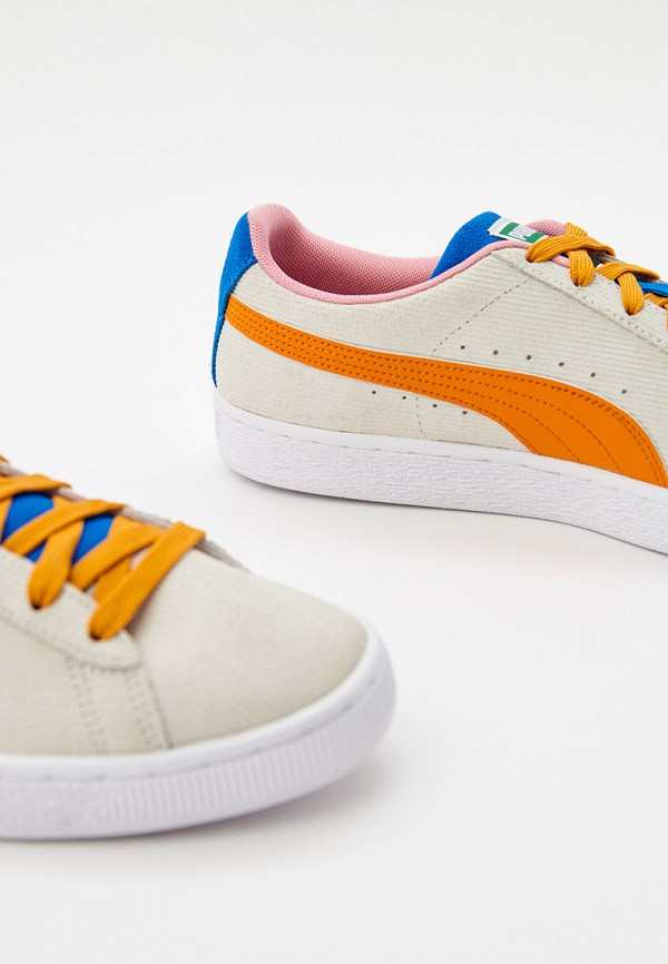 Кеды PUMA Suede Cord PUMA White-PUMA Team Royal-Ri, цвет: бежевый,  RTLACJ984801 — купить в интернет-магазине Lamoda