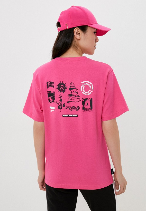 PUMA Футболка - DOWNTOWN Relaxed Graphic Tee Glowing Pin - фото 3