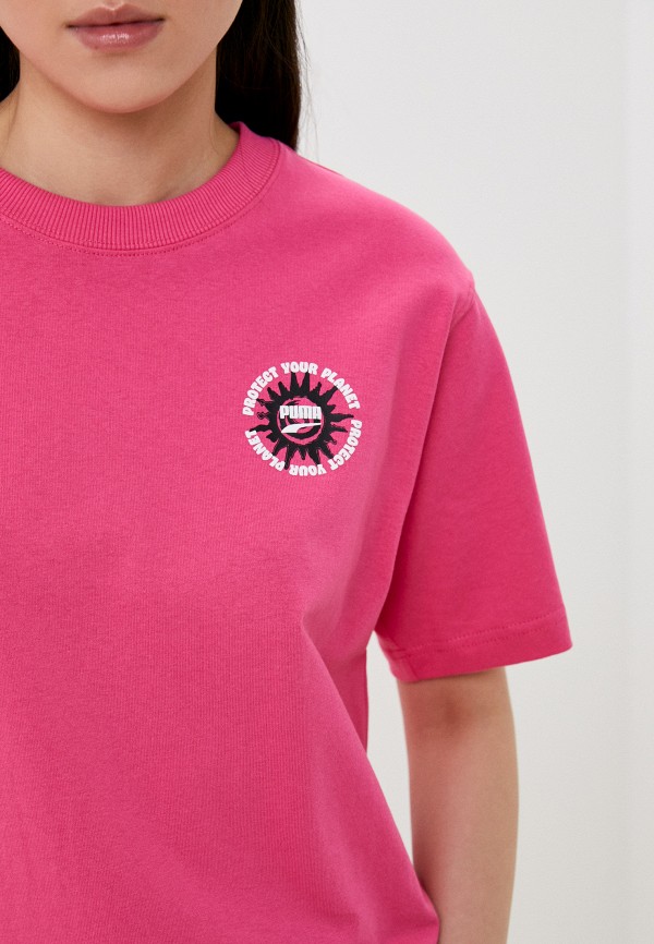 PUMA Футболка - DOWNTOWN Relaxed Graphic Tee Glowing Pin - фото 4