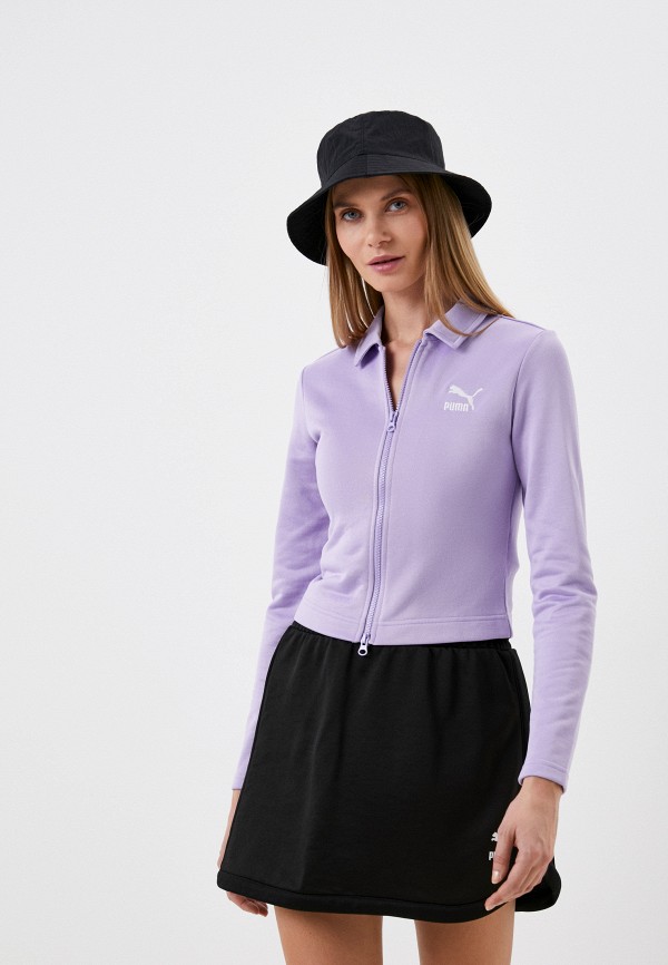 PUMA Олимпийка - CLASSICS Long Sleeve Cropped Shirt Vivid - фото 1