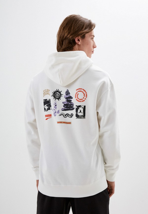 PUMA Худи - DOWNTOWN Graphic Hoodie PUMA White - фото 3