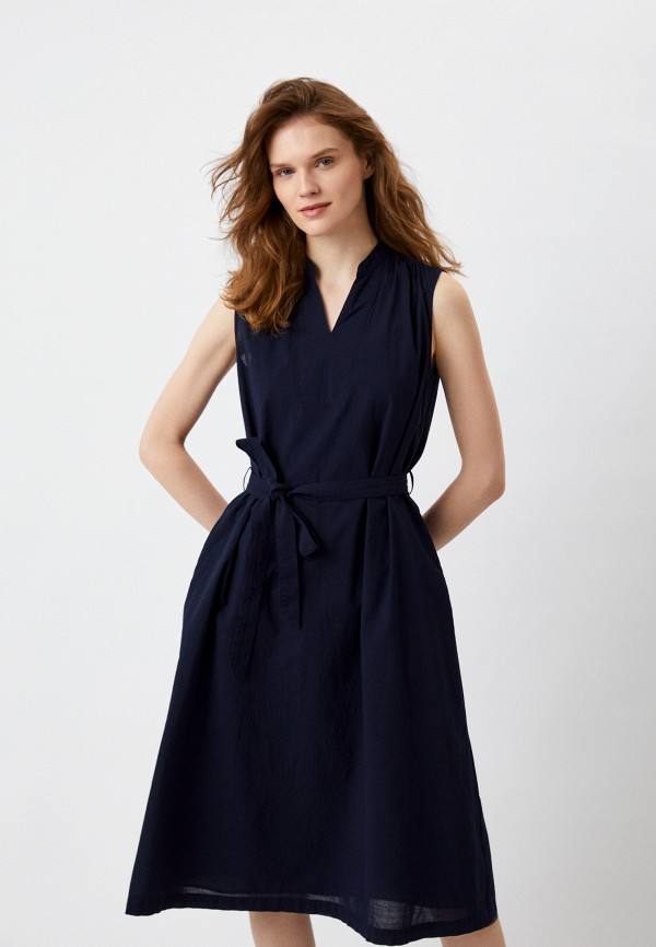 Платье UNIQLO из хлопка, цвет: синий, RTLACK355901 — купить в интернет ...