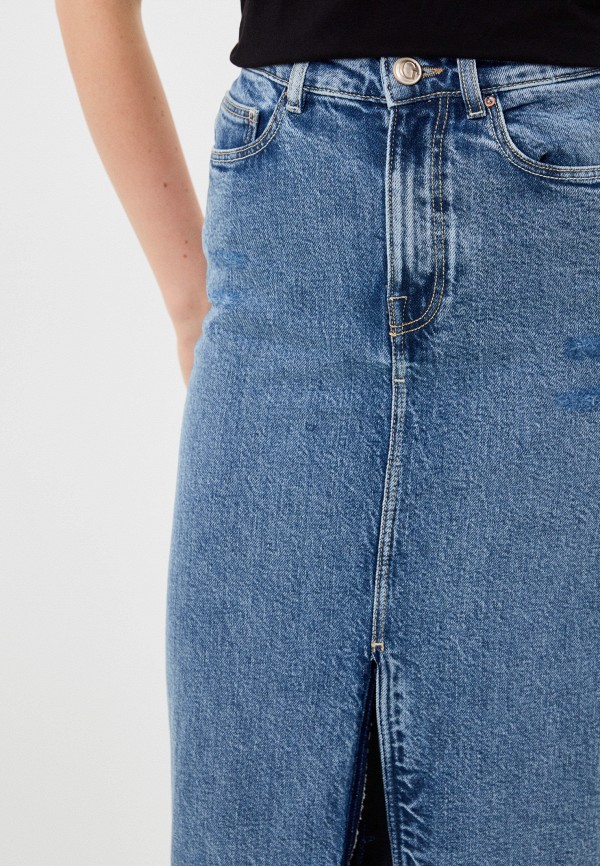 Юбка джинсовая Guess, цвет: голубой, RTLACK455101 — купить в интернет ...