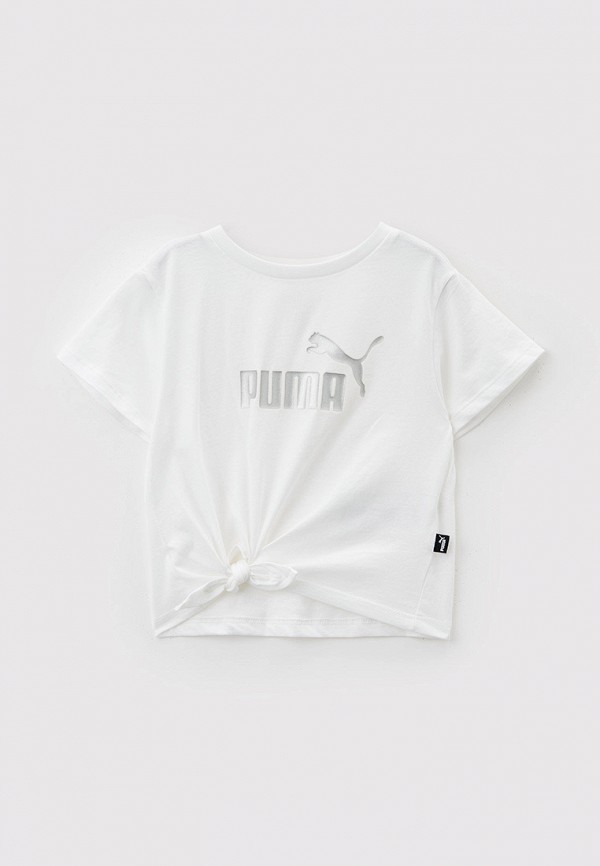 PUMA Футболка - ESS+ Logo Knotted Tee G Puma White - фото 1