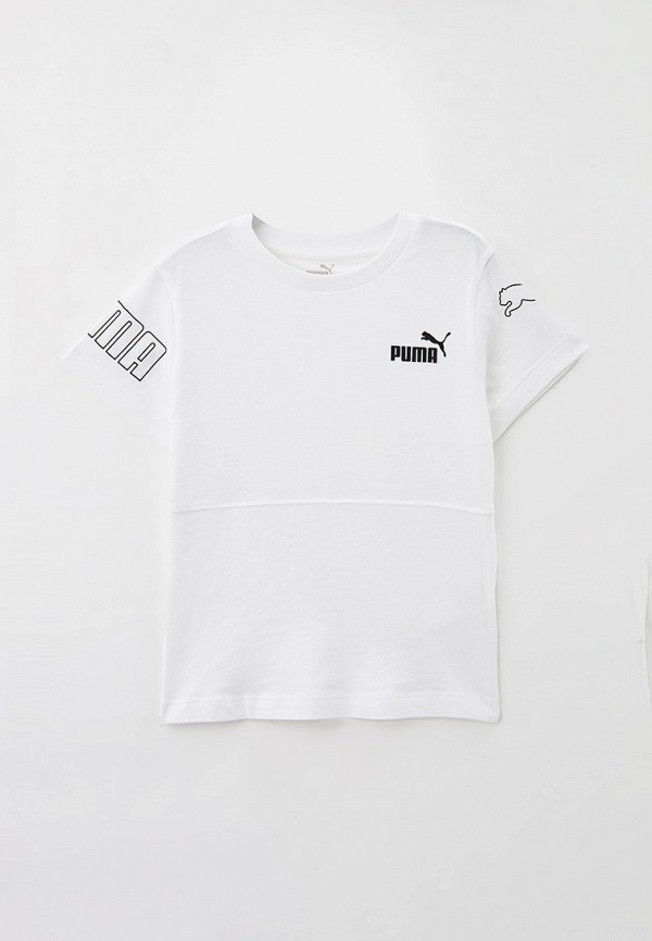 PUMA Футболка - PUMA POWER Colorblock Tee G PUMA White - фото 1