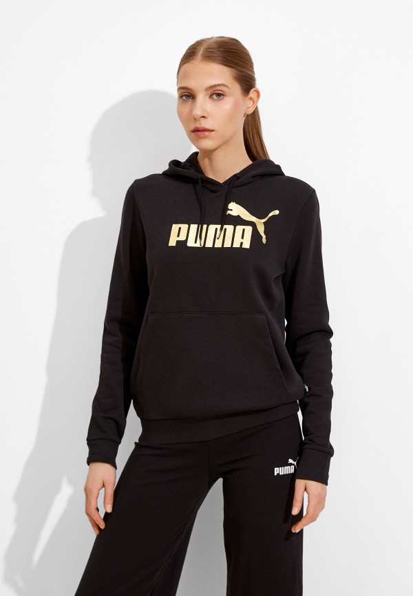 Puma logo hoodie hotsell