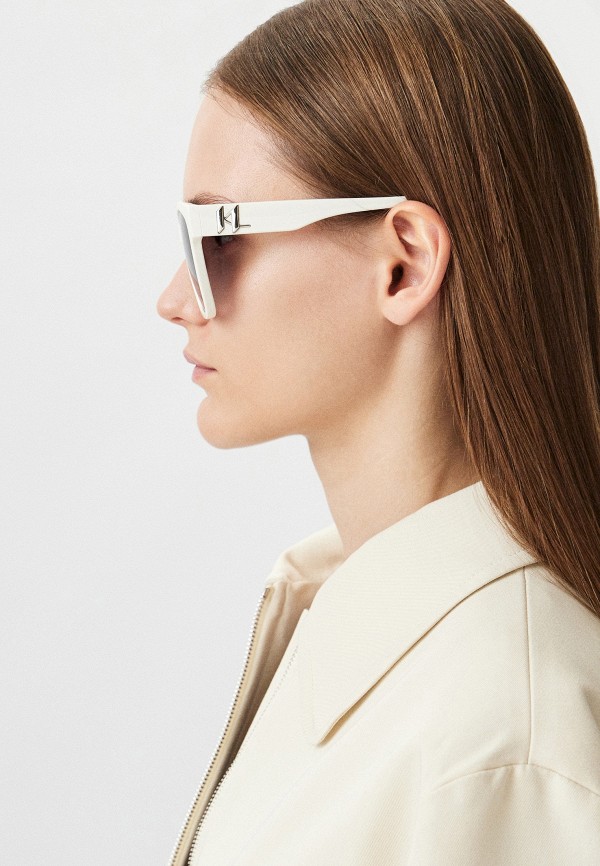 Очки солнцезащитные Karl Lagerfeld KL6087S 105, цвет: белый ...