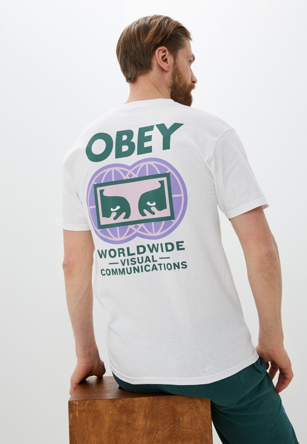 Футболка Obey, цвет: белый, RTLACL779701 — купить в интернет-магазине ...