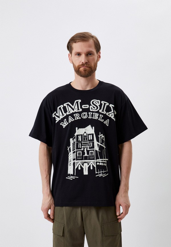 Футболка MM6 Maison Margiela, цвет: черный, RTLACM430801 — купить в ...