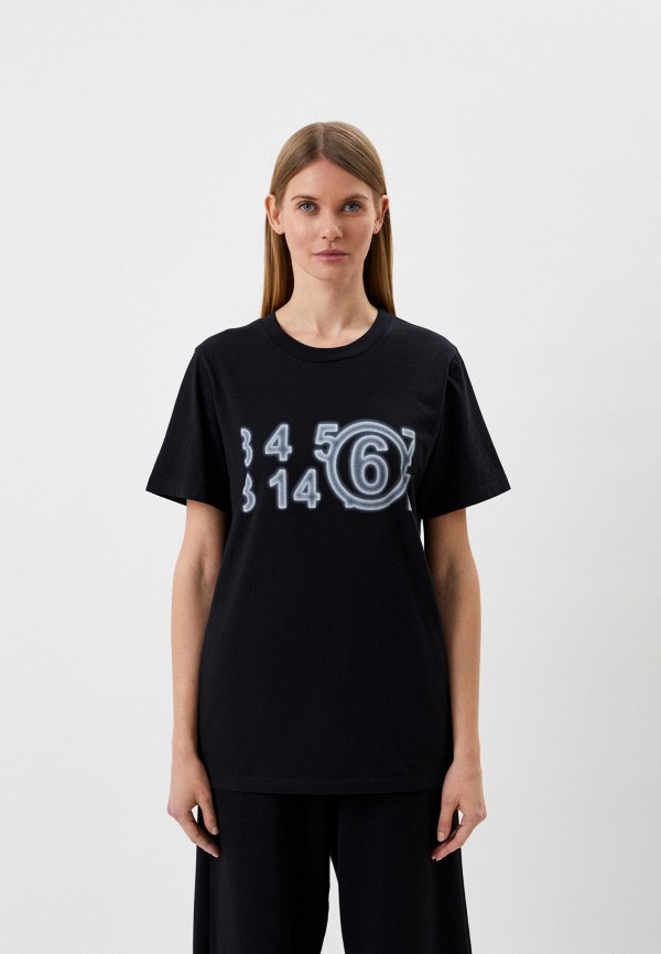 Футболка MM6 Maison Margiela, цвет: черный, RTLACM431001 — купить в ...