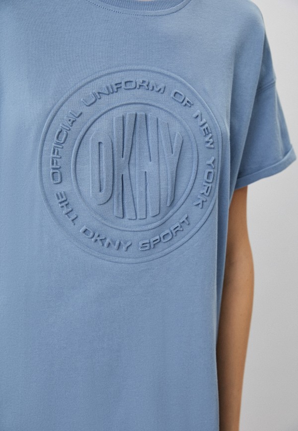 Футболка DKNY, цвет: голубой, RTLACM513501 — купить в интернет-магазине ...