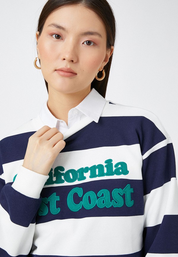 Свитшот Koton, цвет: синий, RTLACM611801 — купить в интернет-магазине ...