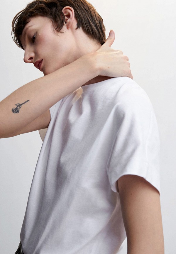 Футболка Mango SEVILLA, цвет: белый, RTLACM774201 — купить в интернет