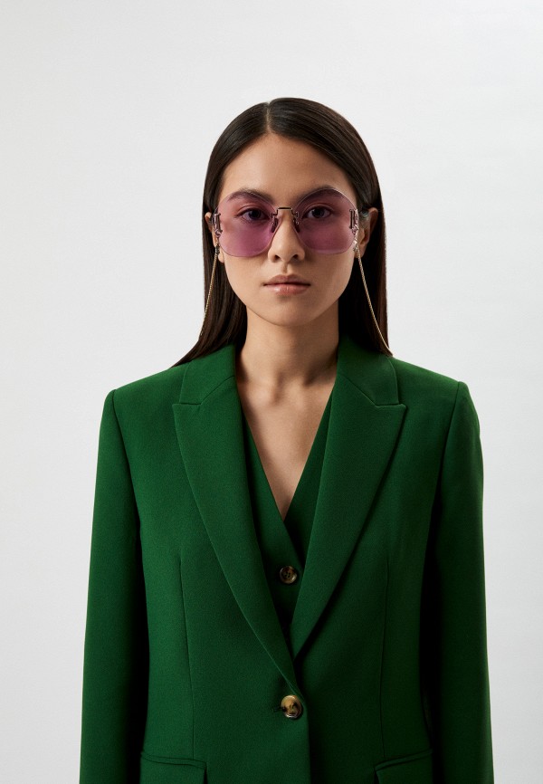 Gucci Очки солнцезащитные и цепочка - GG1203S 001 - фото 5
