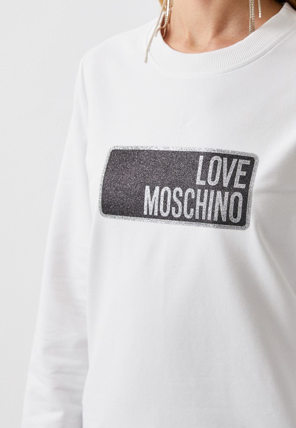 Свитшот Love Moschino, цвет: белый, RTLACO680101 — купить в интернет ...