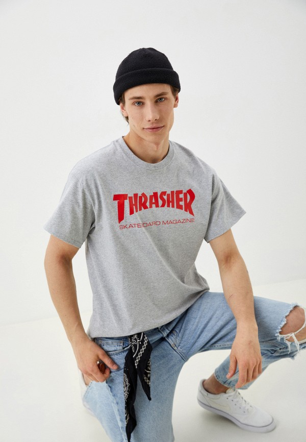 Футболка Thrasher, цвет: серый, RTLACP843901 — купить в интернет ...