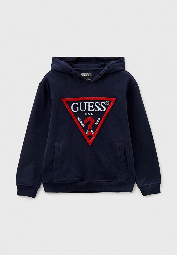 Худи Guess, цвет: синий, RTLACR332901 — купить в интернет-магазине Lamoda