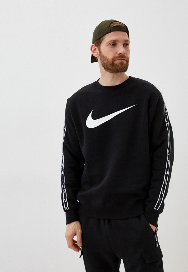 Свитшот Nike M NSW REPEAT SW FLC CREW BB, цвет: черный, RTLACR849401 ...