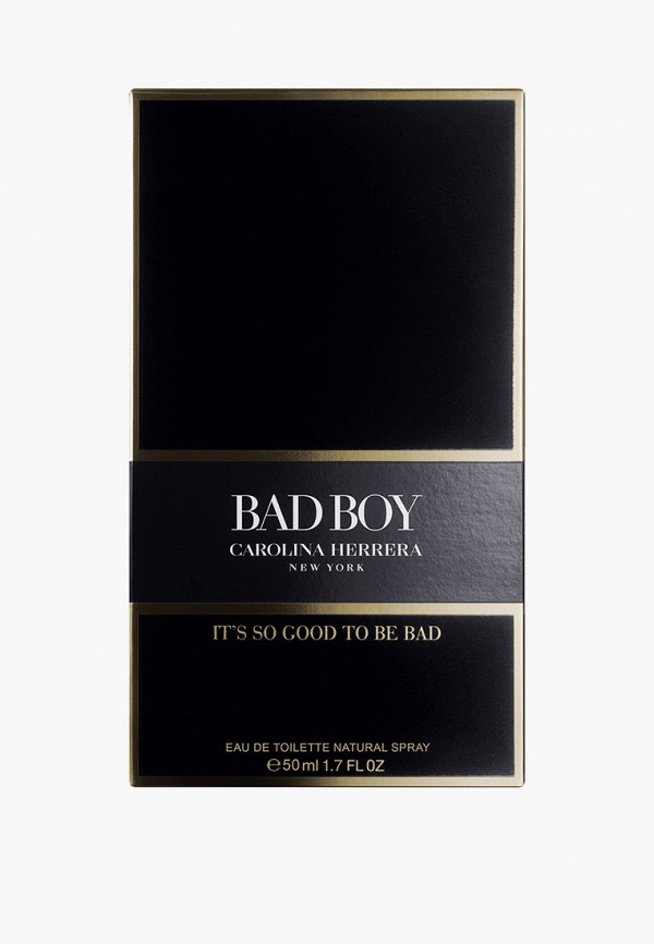 Туалетная вода Carolina Herrera Bad Boy, 50 мл, цвет: прозрачный ...