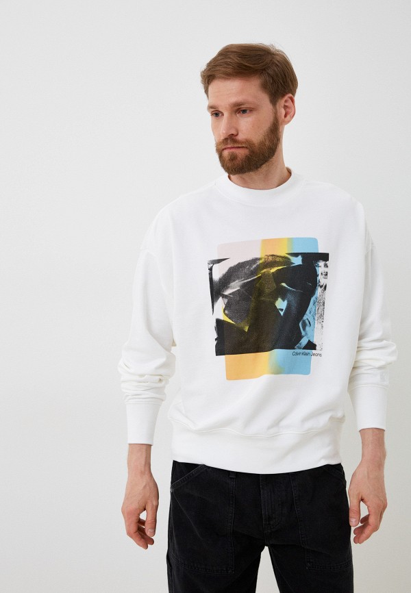 Свитшот Calvin Klein Jeans, цвет: белый, RTLACS344601 — купить в ...