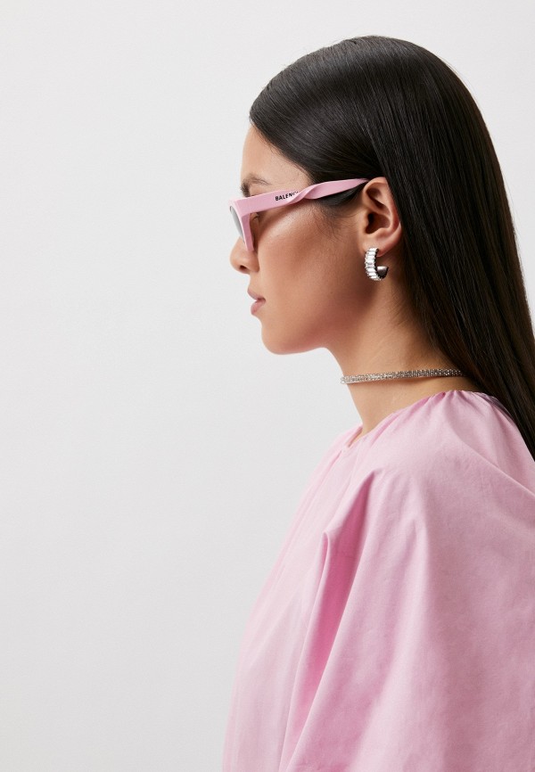 Очки солнцезащитные Balenciaga BB0207S 004, цвет: розовый, RTLACS567801 —купить в интернет-магазине Lamoda