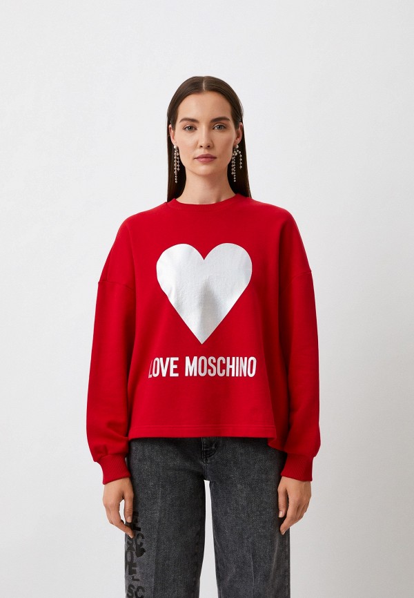 Свитшот Love Moschino, цвет: красный, RTLACS870501 — купить в интернет ...