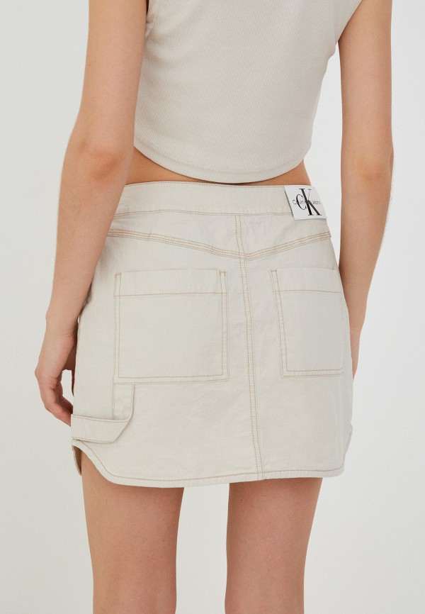 Юбка Calvin Klein Jeans, цвет: бежевый, RTLACT002401 — купить в ...