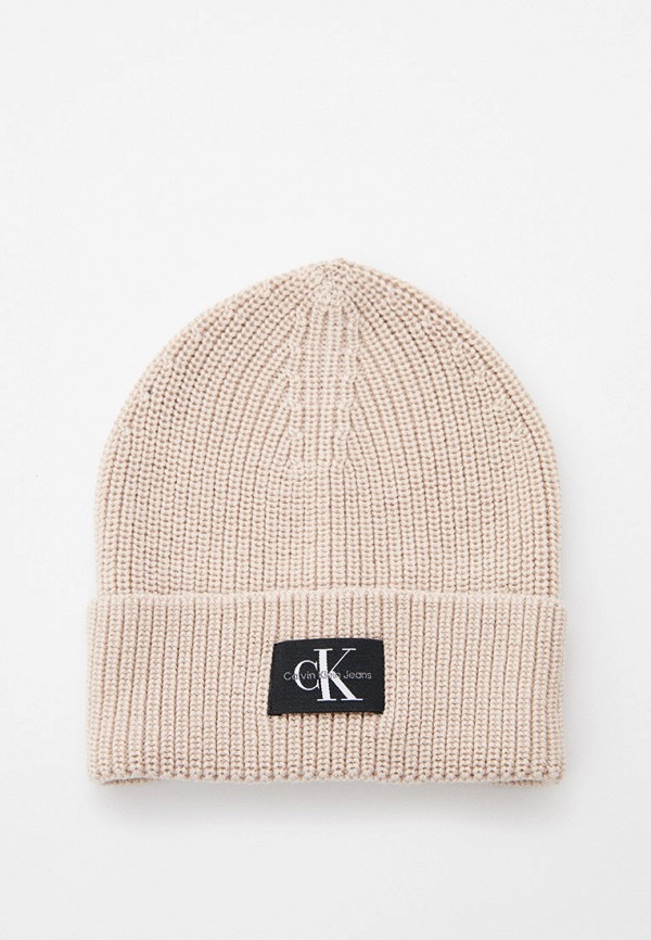 Шапка Calvin Klein Jeans, цвет: бежевый, RTLACT547001 — купить в ...