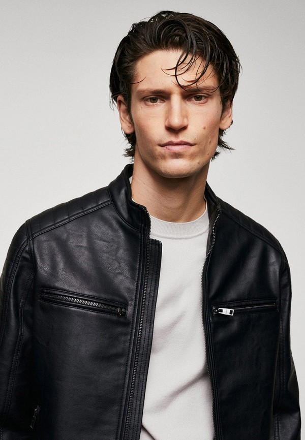 Mango Man Куртка кожаная - JOSENO - фото 5