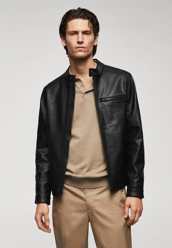 Mango Man Куртка кожаная - BRAKE - фото 1