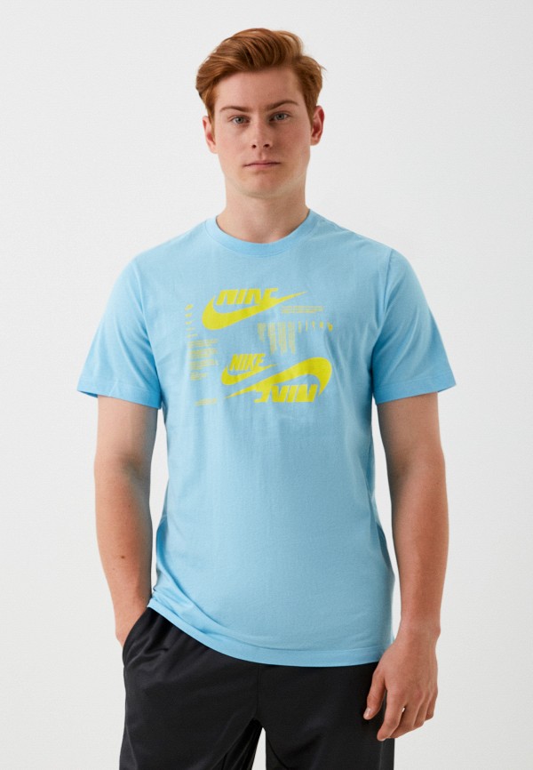 Футболка Nike M NSW TEE CLUB SSNL HBR, цвет: голубой, RTLACU650501 ...