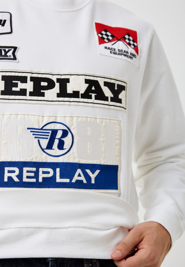 Свитшот Replay, цвет: белый, RTLACU772301 — купить в интернет-магазине ...