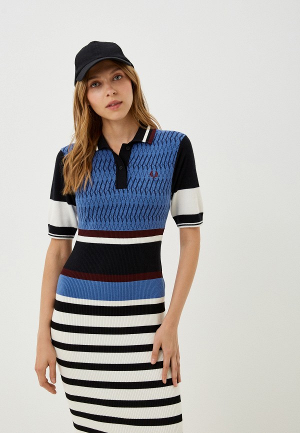Платье Fred Perry, цвет: синий, RTLACU846401 — купить в интернет ...