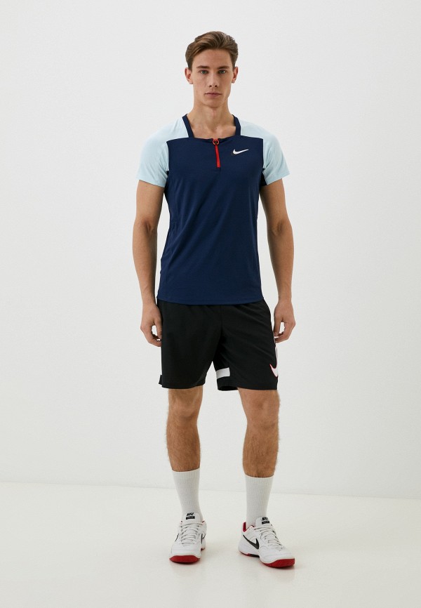 Футболка спортивная Nike M NKCT DFADV SLAM ULT POLO NY, цвет: синий ...