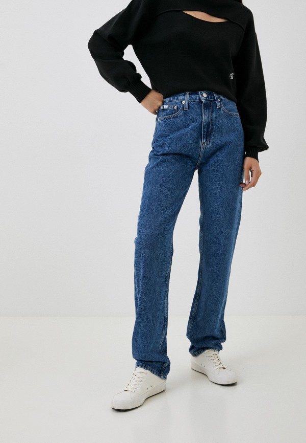 Calvin klein high rise straight jeans best sale