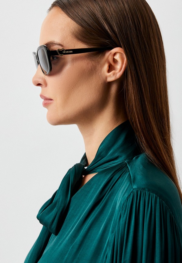 Очки солнцезащитные Love Moschino MOL060/S 807, цвет: черный ...