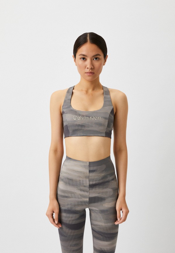 Calvin Klein Performance Топ спортивный - Essentials  WO - Medium Support Sports Bra (Print) - фото 1