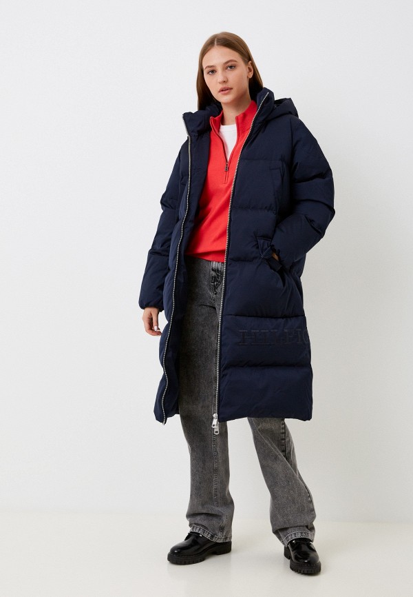 Пуховик Tommy Hilfiger, цвет: синий, RTLACW595001 — купить в интернет ...
