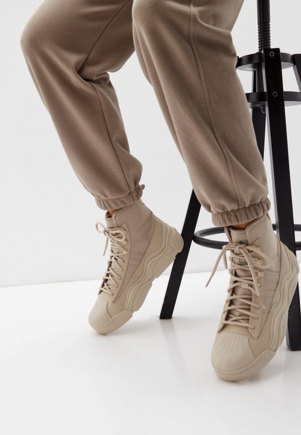 Ботинки adidas Originals SUPERSTAR MILLENCON BOOT W, цвет: бежевый,RTLACX003601 — купить в интернет-магазине Lamoda