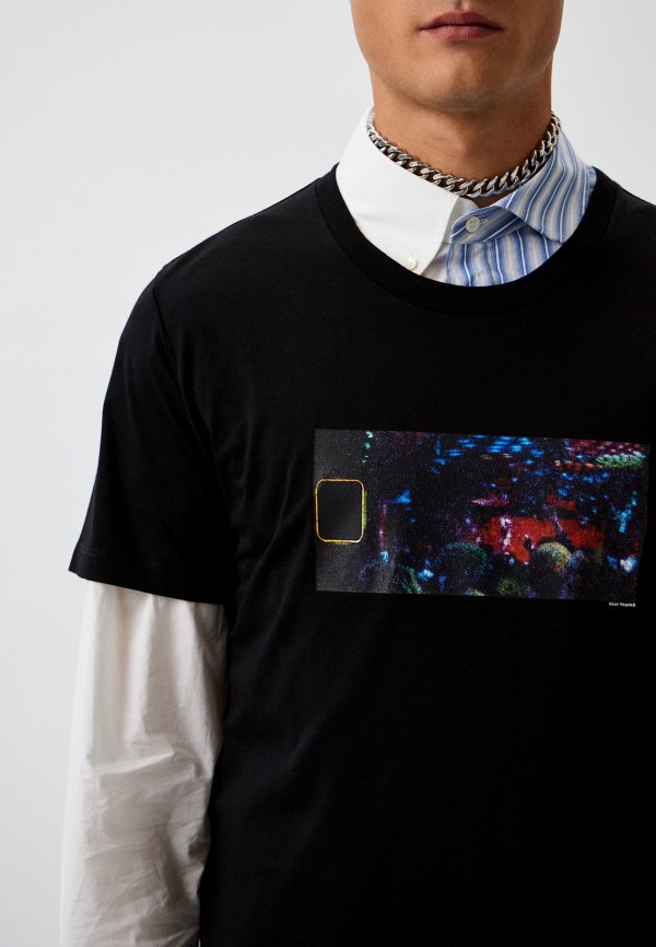 Футболка MM6 Maison Margiela, цвет: черный, RTLACX437401 — купить в ...