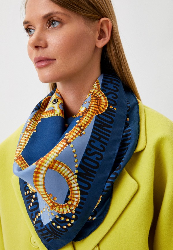 Платок Moschino, цвет: синий, RTLACX460701 — купить в интернет-магазине ...