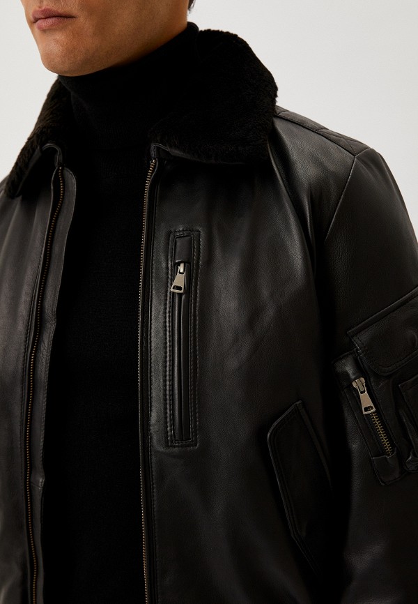 Blouson Куртка кожаная утепленная - Aviator - фото 5